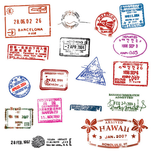 Printing a passport stamp