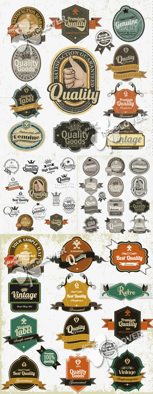 Set of retro badges and labels 0144