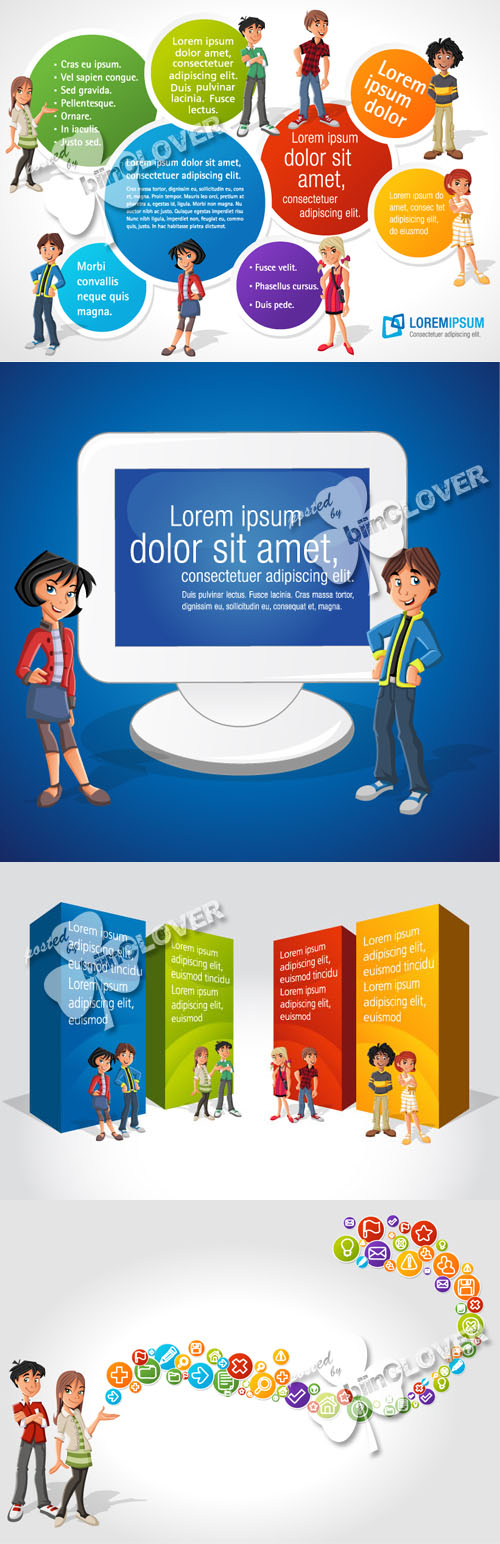 Colorful template for brochure 0156