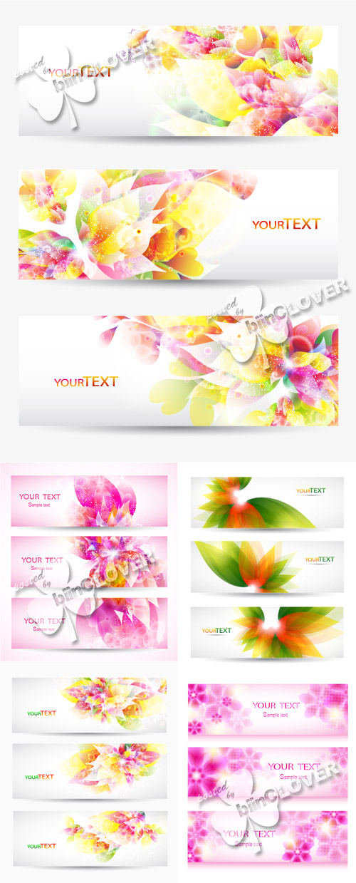 Abstract floral design banners 0157