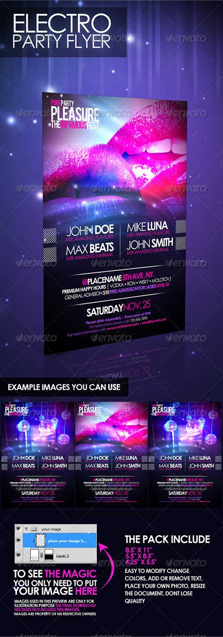 Graphicriver - Electro Party Flyer Photoshop