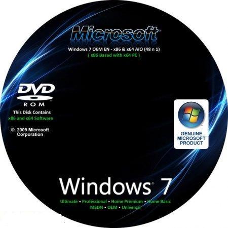 Microsoft Windows 7 OEM EN 48 in 1 For All Laptop / PC ISO DVD - Full Activated