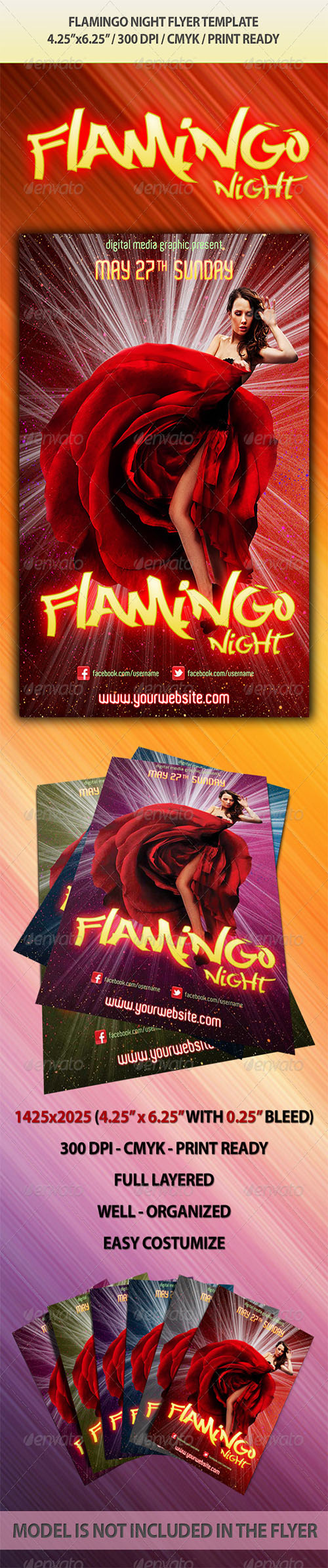 GraphicRiver - Filamingo Night Flyer Template
