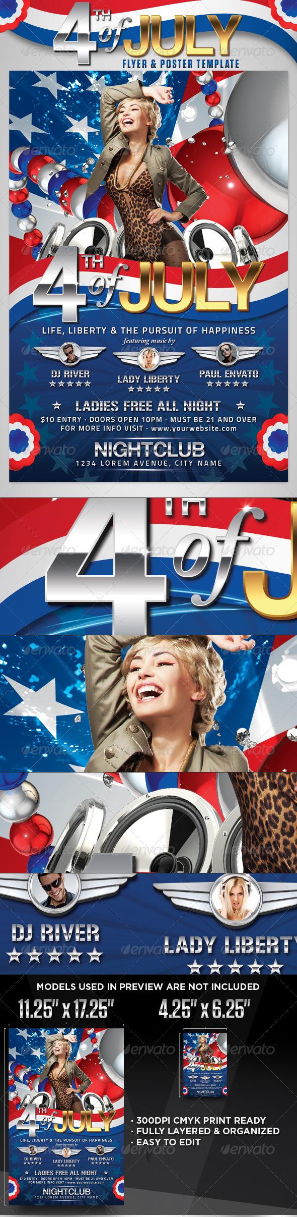 GraphicRiver 4th of July Flyer and Poster Template