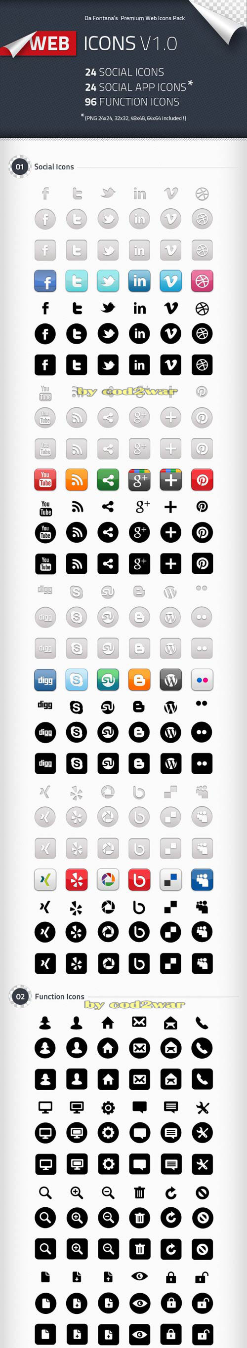 Da Fontana Premium Social App Icons V.1