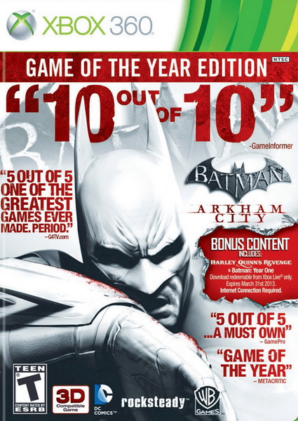 Batman Arkham City: Game of the Year Edition (2012/RF/RUS/XBOX360)