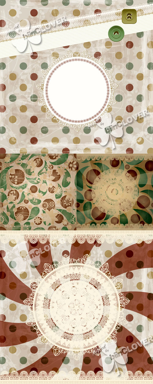 Retro background with lace napkins 0174