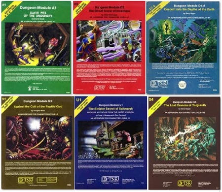 TSR AD&D Modules from 1978 to 1983