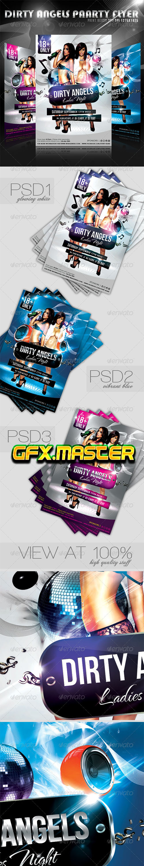 GraphicRiver - Dirty Angels Ladies Night Party Flyer